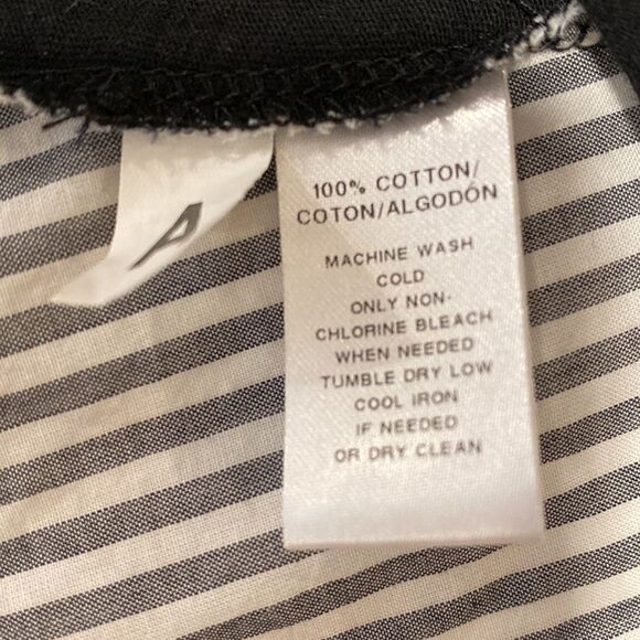 LOFT Ann Taylor 100% cotton black front striped back tank top size M - Picture 5 of 7